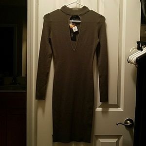 Olive long sleeve dress